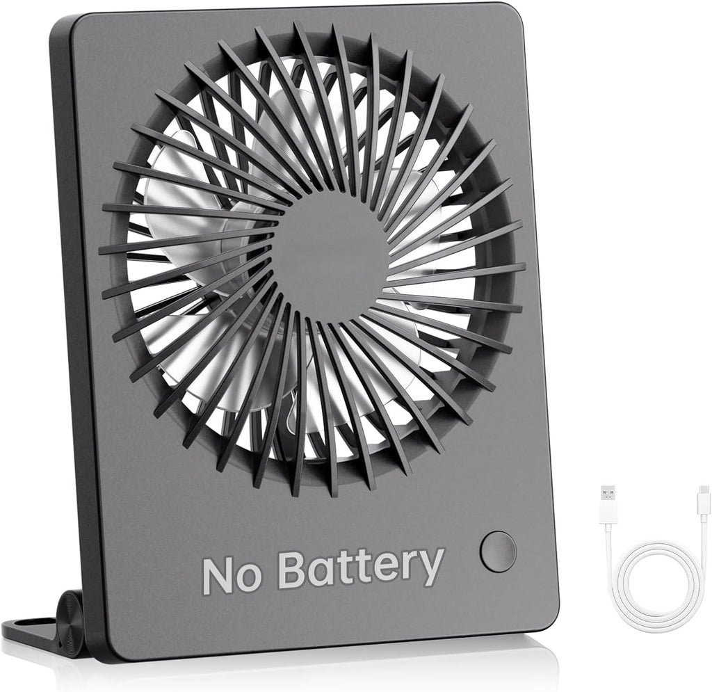 Mini-Tischventilator, USB-betrieben, tragbar, kleiner persönlicher Ventilator, 3 Geschwindigkeitsstufen, starker Luftstrom, Tischventilator für Reisen, Zuhause, Büro, Schlafzimmer, Schreibtisch