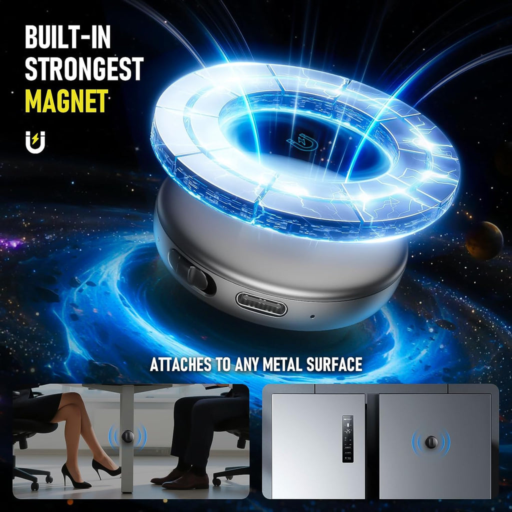 Magnetisches, sprachaktiviertes Aufnahmegerät – Digitales Diktiergerät mit KI-gestützter Geräuschunterdrückung und intelligenter Tippfunktion