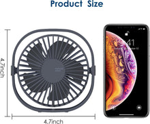 Laden Sie das Bild in den Galerie-Viewer, Kleiner, leiser und tragbarer USB-Ventilator, nur mit USB-Anschluss (keine Batterie), 3 Geschwindigkeitsstufen, 360° drehbar, ideal für Zuhause.