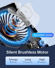 Laden Sie das Bild in den Galerie-Viewer, Mini-Tischventilator, USB-betrieben, tragbar, kleiner persönlicher Ventilator, 3 Geschwindigkeitsstufen, starker Luftstrom, Tischventilator für Reisen, Zuhause, Büro, Schlafzimmer, Schreibtisch