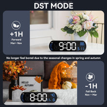Laden Sie das Bild in den Galerie-Viewer, Digitale Wanduhr mit großem Display, 13,7 Zoll große digitale Wanduhr mit RGB-Farbwechsel, Fernbedienung, Datum, Wochentag, Temperatur und Sommerzeit